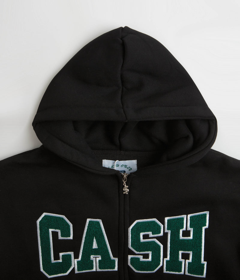 Cash Only Campus Zip-Thru Hoodie in Black