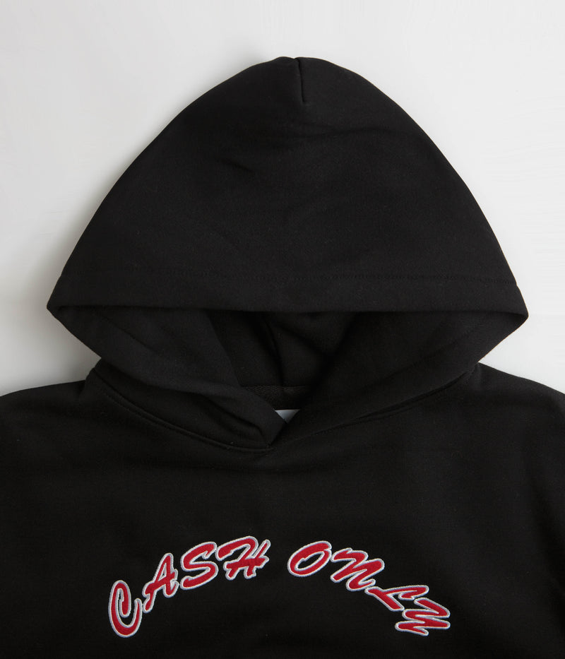 Cash Only Felt Applique Logo Hoodie in Black