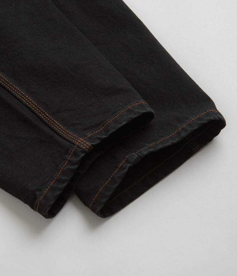 Cash Only Logo Baggy Jeans in Washed Black and Red