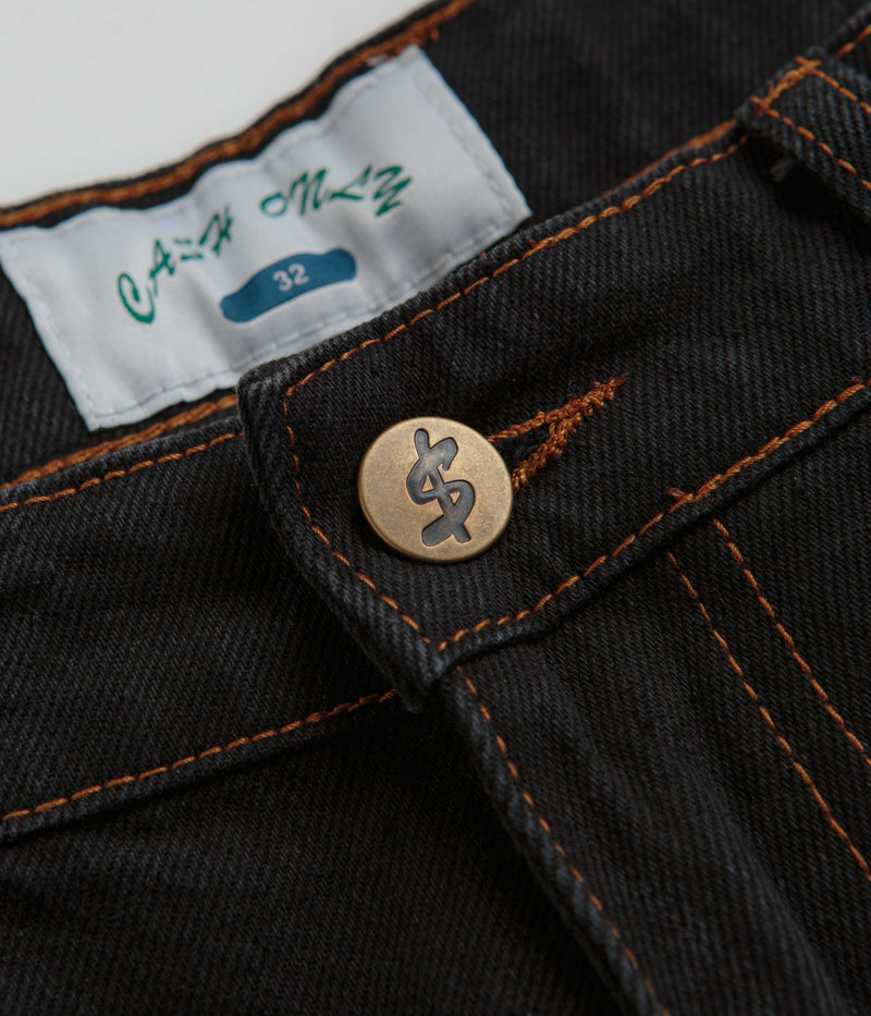 Cash Only Logo Baggy Jeans in Washed Black and Red