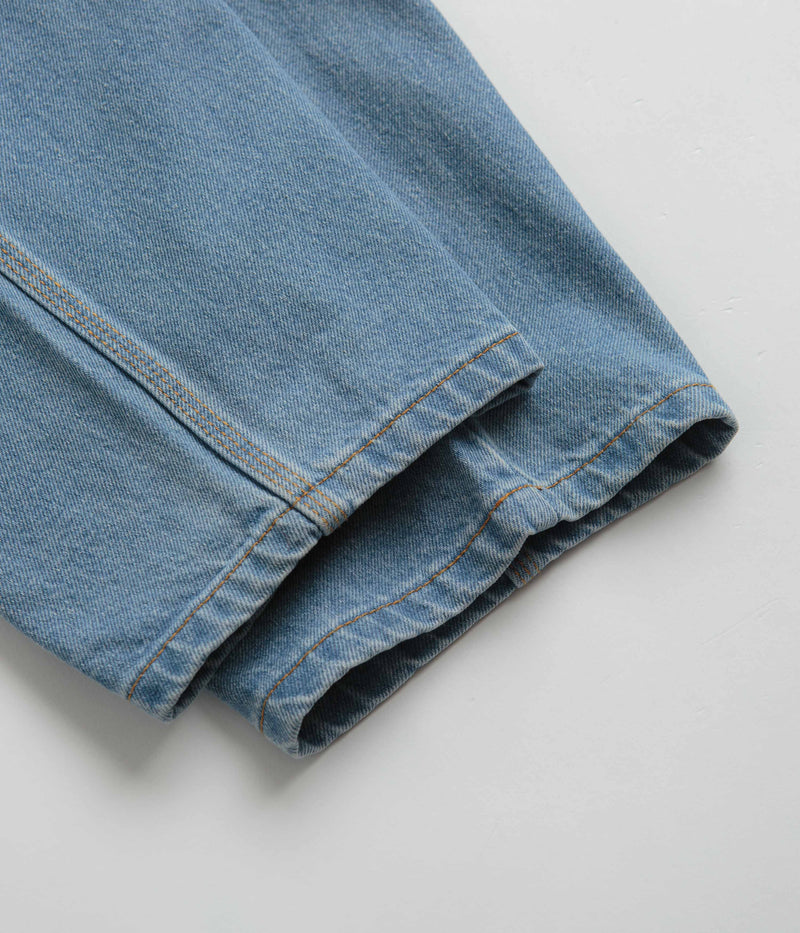 Cash Only Logo Baggy Jeans in Washed Indigo and Red