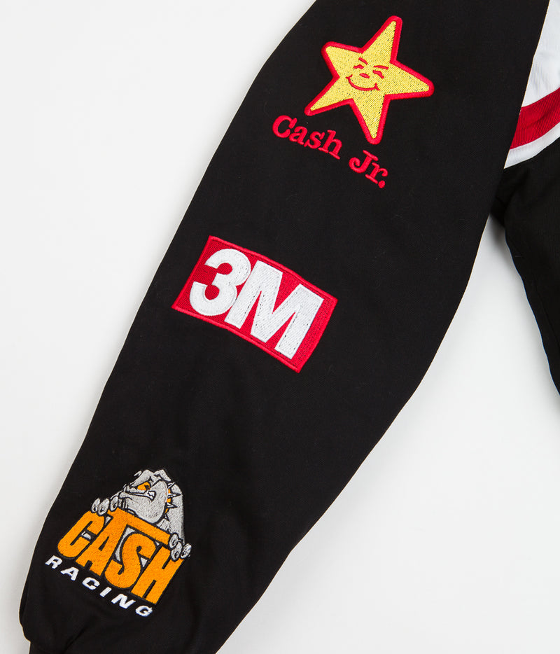 Cash Only Racing Jacket in White and Black