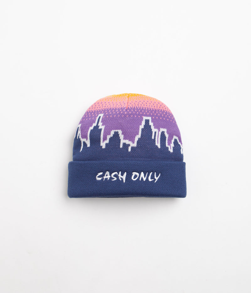 Cash Only Skyline Beanie in Navy