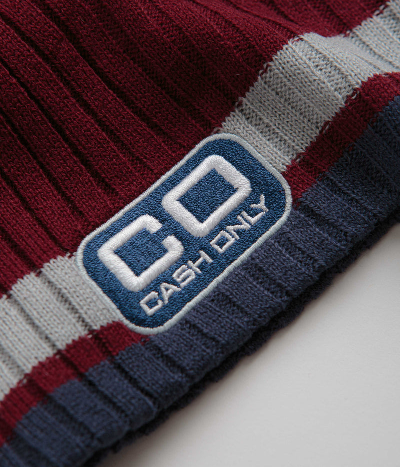 Cash Only Strike Beanie in Burgundy