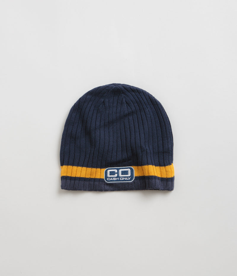 Cash Only Strike Beanie in Navy