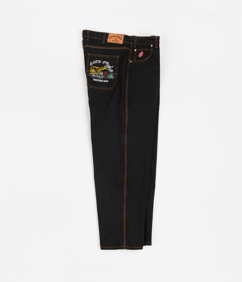 Cash Only Wrecking Baggy Jeans in Washed Black