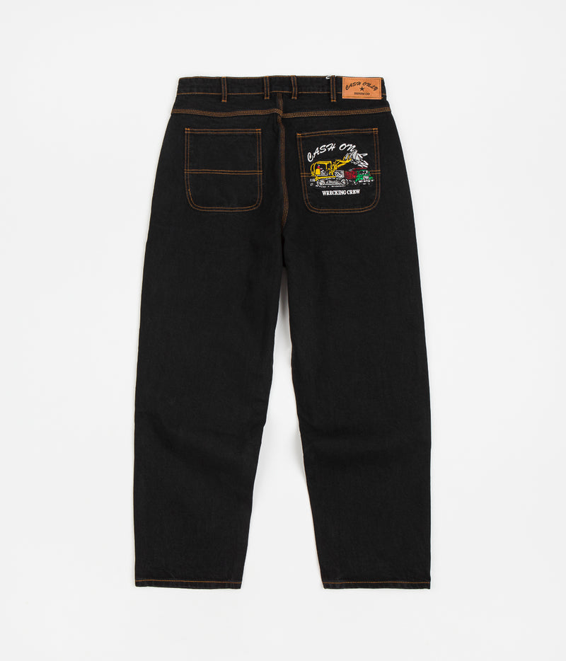 Cash Only Wrecking Baggy Jeans in Washed Black