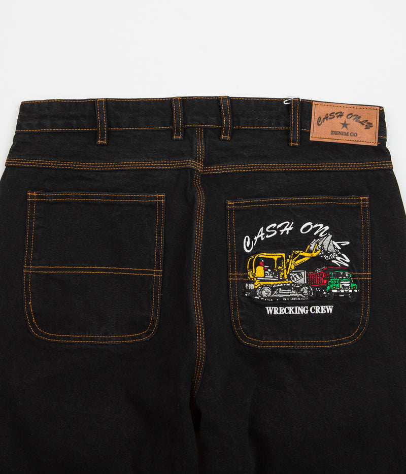 Cash Only Wrecking Baggy Jeans in Washed Black