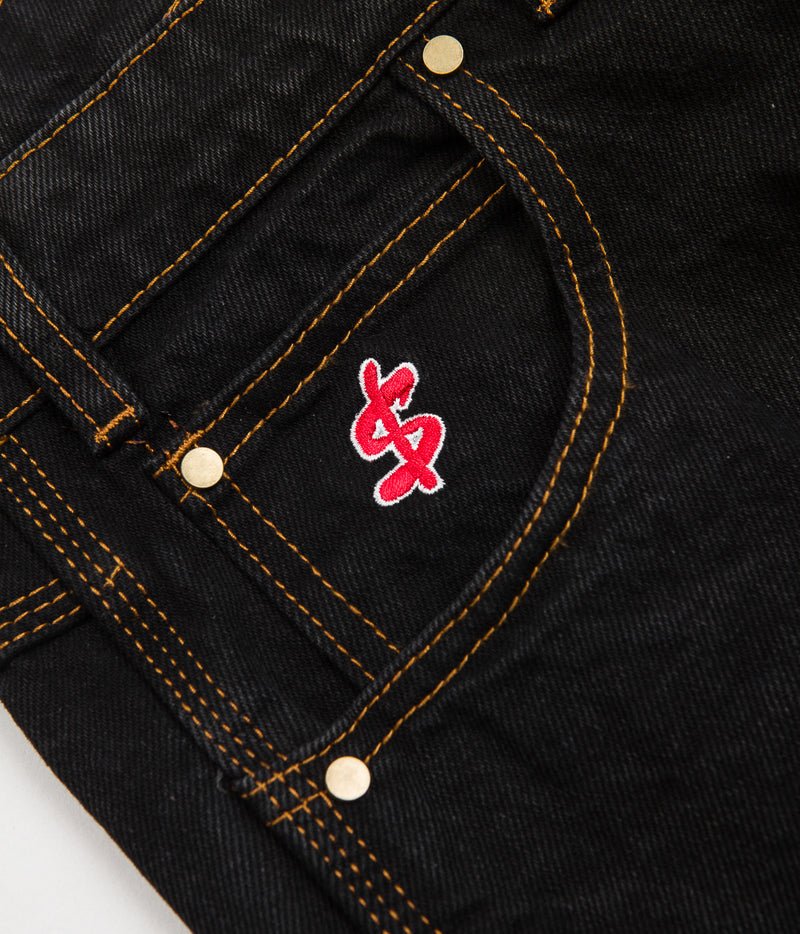 Cash Only Wrecking Baggy Jeans in Washed Black