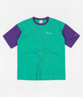 Champion Oversize T-Shirt in Spring Green and Purple