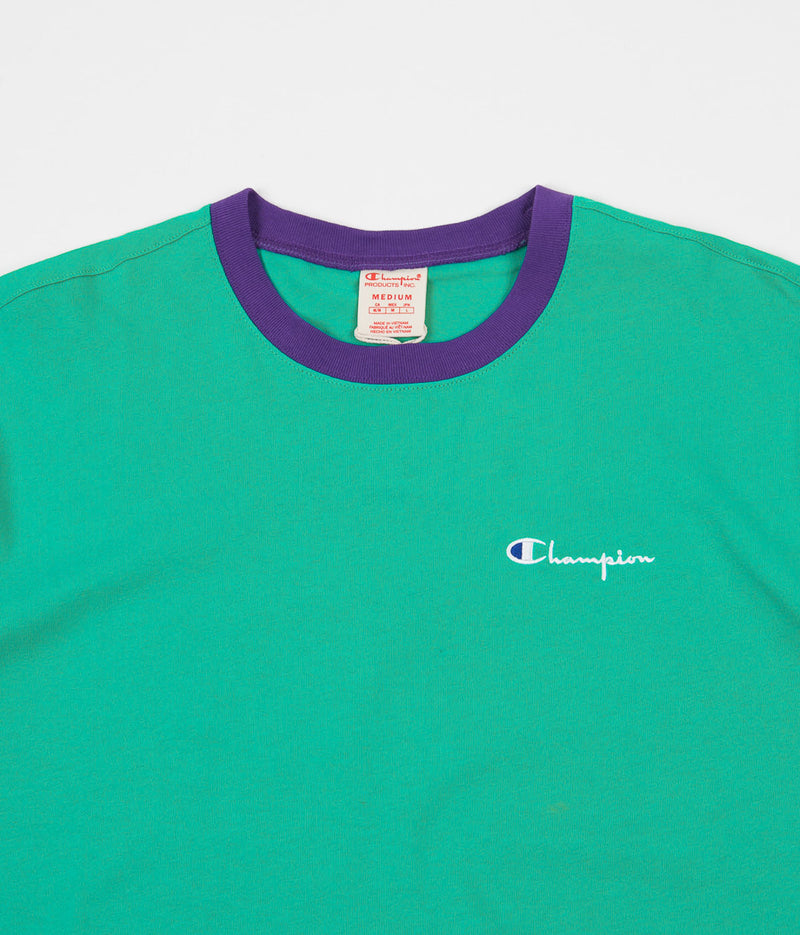 Champion Oversize T-Shirt in Spring Green and Purple