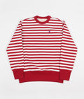 Champion Striped Crewneck Sweatshirt in Red and White