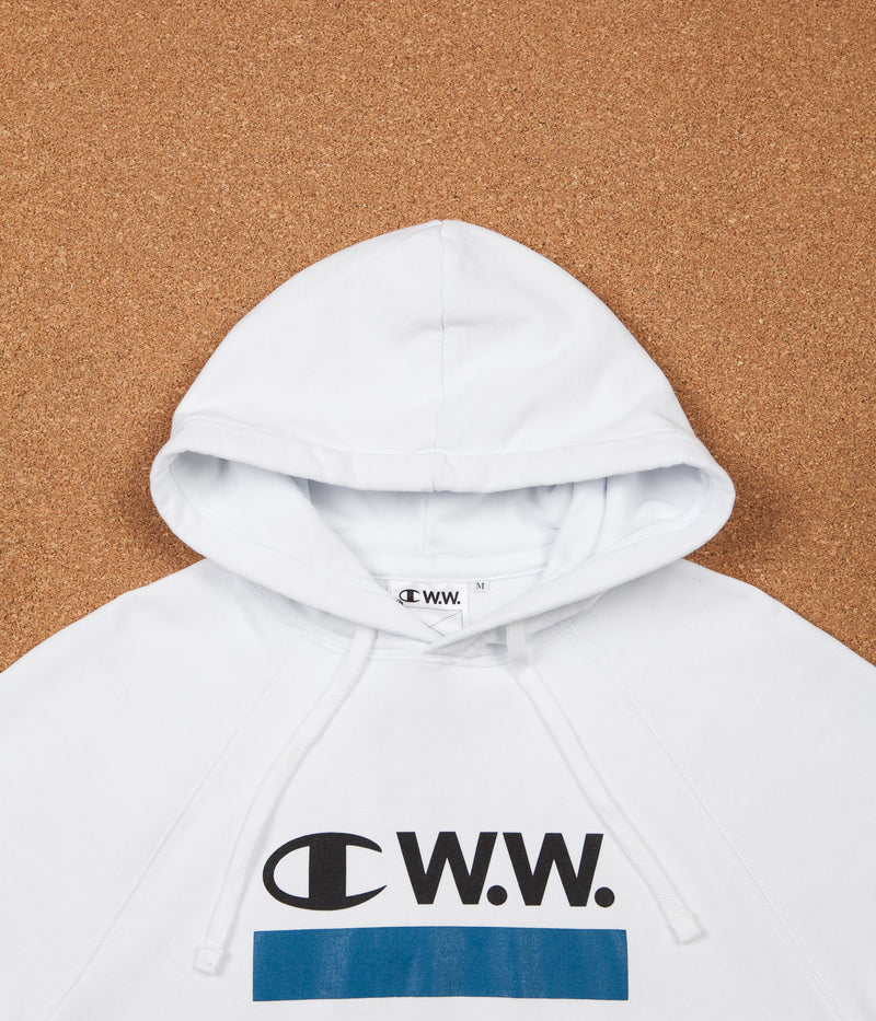 Champion x Wood Wood Judd Hoodie in Bright White