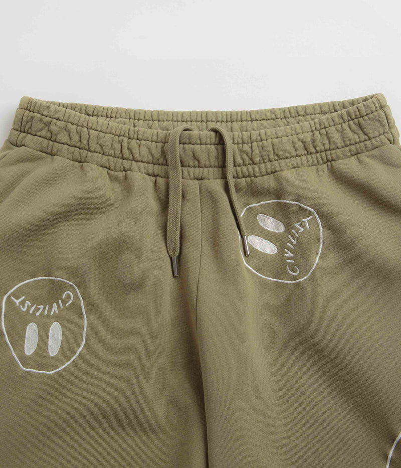Civilist Allover Smiler Joggers in Olive