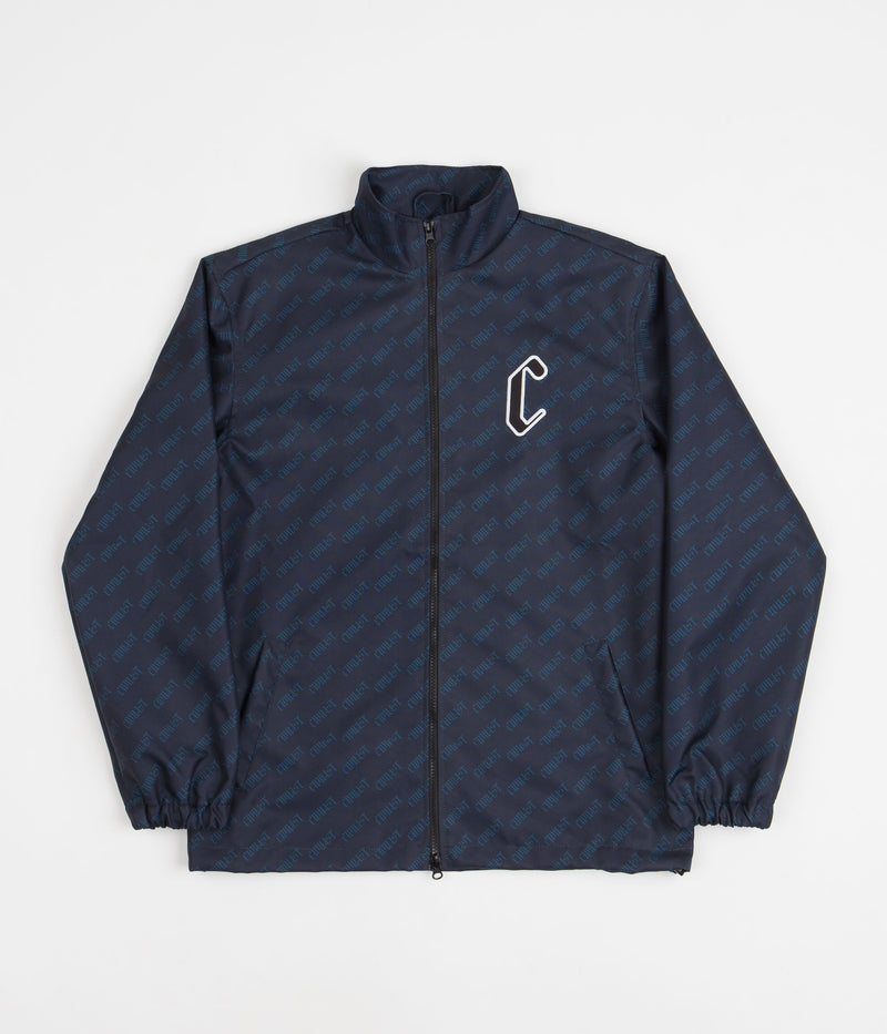 Civilist Allover Summer Track Jacket in Dark Navy and Petrol