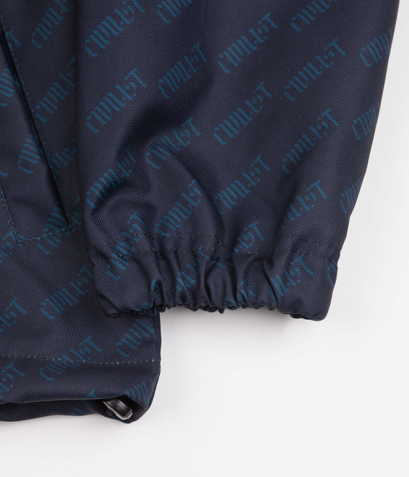 Civilist Allover Summer Track Jacket in Dark Navy and Petrol