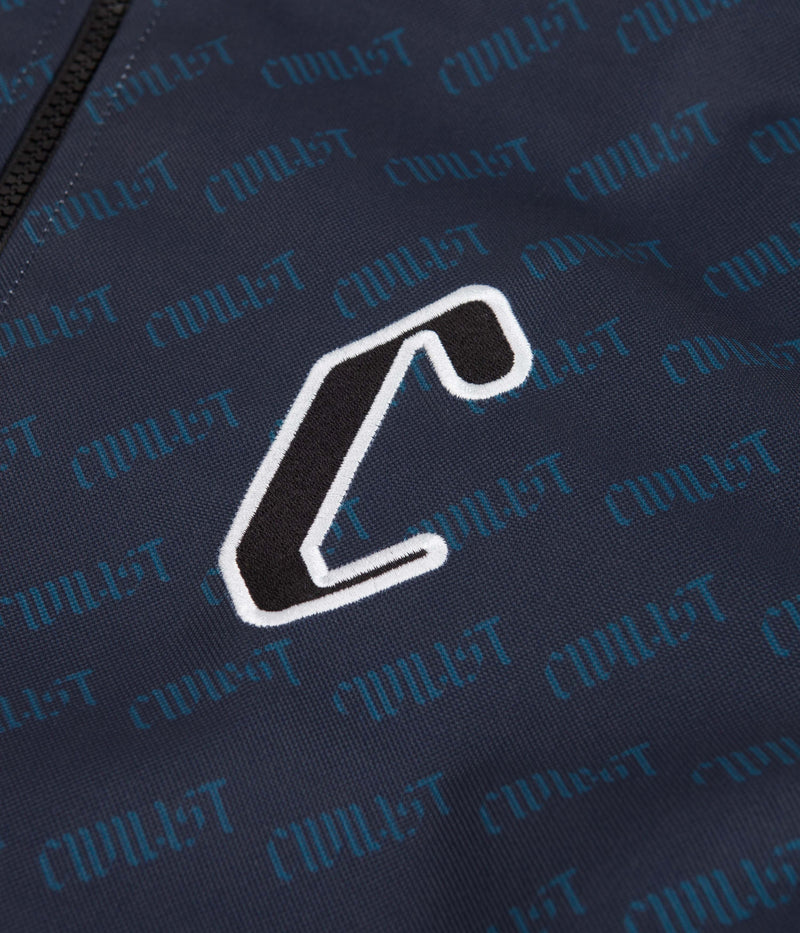 Civilist Allover Summer Track Jacket in Dark Navy and Petrol
