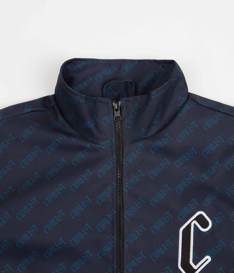 Civilist Allover Summer Track Jacket in Dark Navy and Petrol