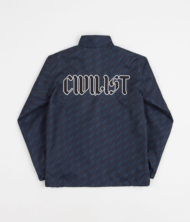 Civilist Allover Summer Track Jacket in Dark Navy and Petrol