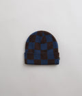 Civilist Checker Beanie in Shale and Maroccan Blue