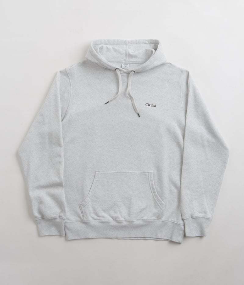 Civilist Mini Logo Hoodie in Light Heather Grey