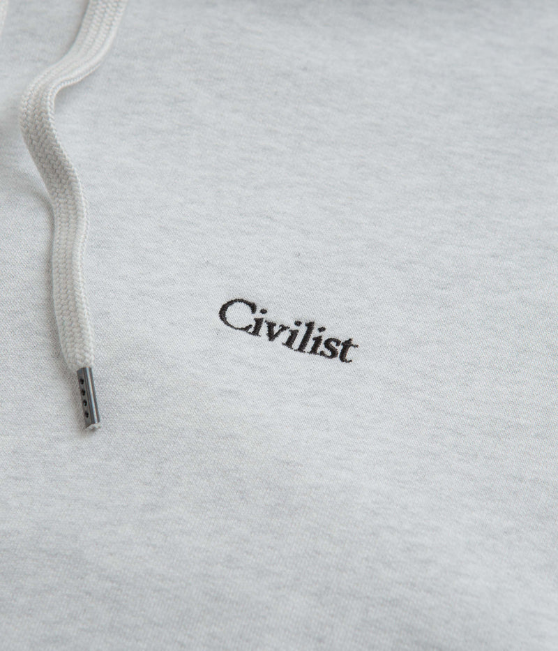 Civilist Mini Logo Hoodie in Light Heather Grey