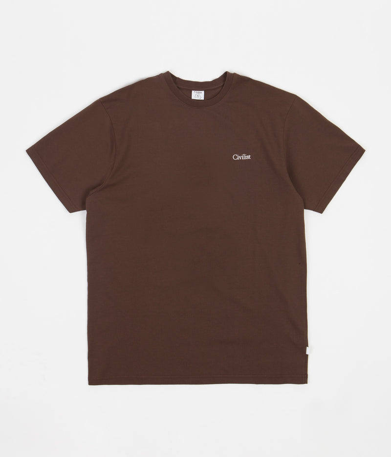 Civilist Mini Logo T-Shirt in Brown