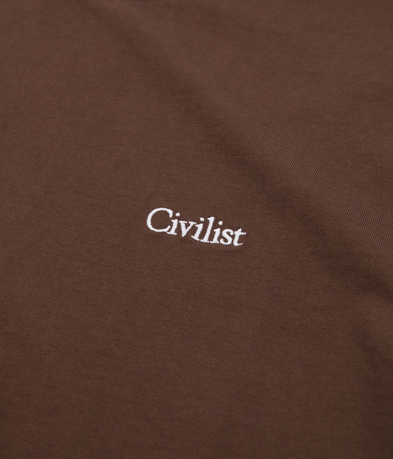 Civilist Mini Logo T-Shirt in Brown