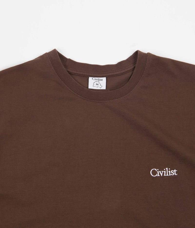 Civilist Mini Logo T-Shirt in Brown