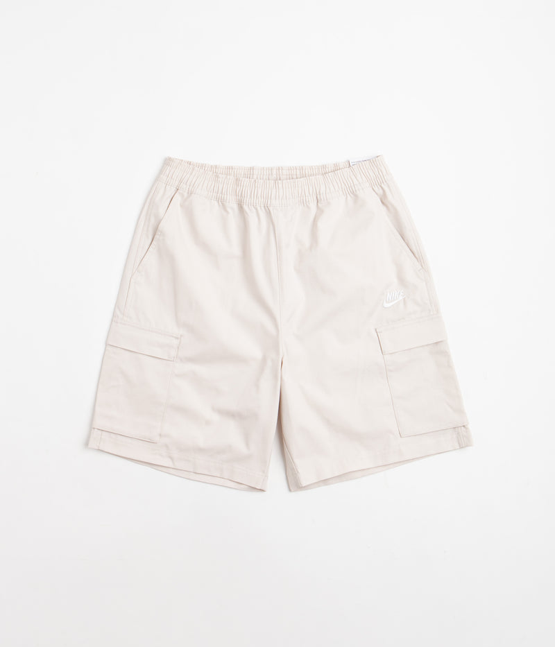 Nike Club Cargo Shorts in Light Orewood Brown and White