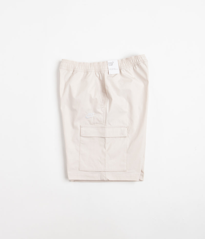Nike Club Cargo Shorts in Light Orewood Brown and White