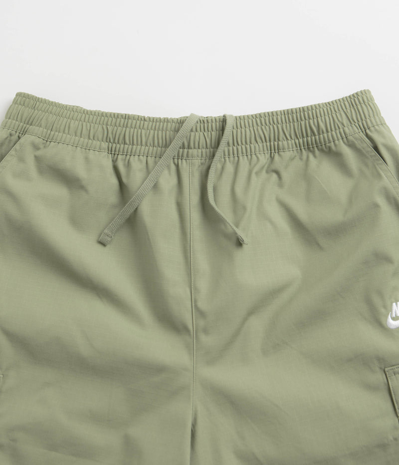 Nike Club Cargo Shorts in Oil Green and White