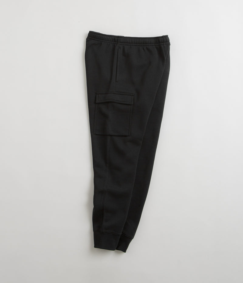 Nike Club Fleece Cargo Joggers in Black and Black / White