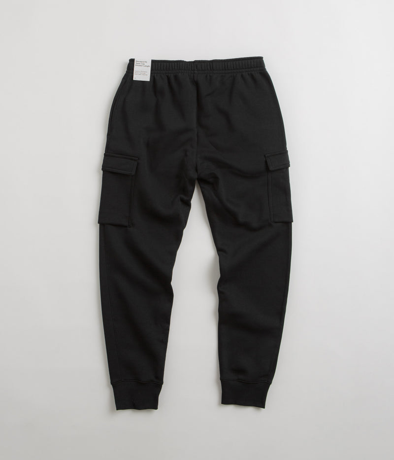 Nike Club Fleece Cargo Joggers in Black and Black / White