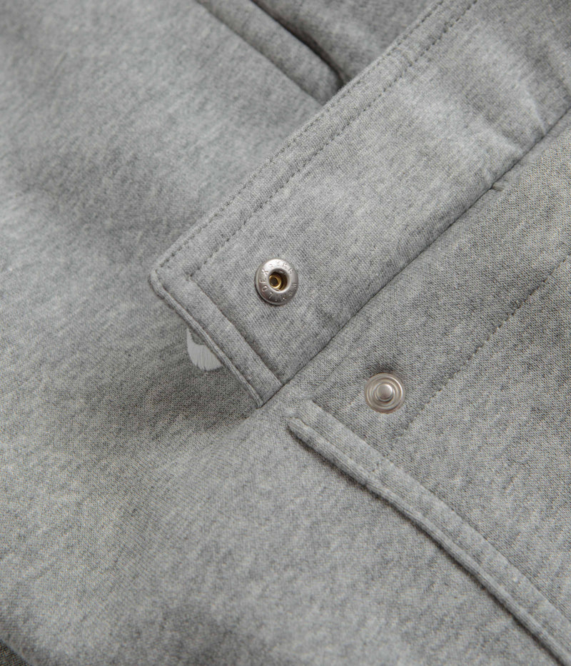 Nike Club Fleece Cargo Joggers in Dark Grey Heather and Matte Silver / White