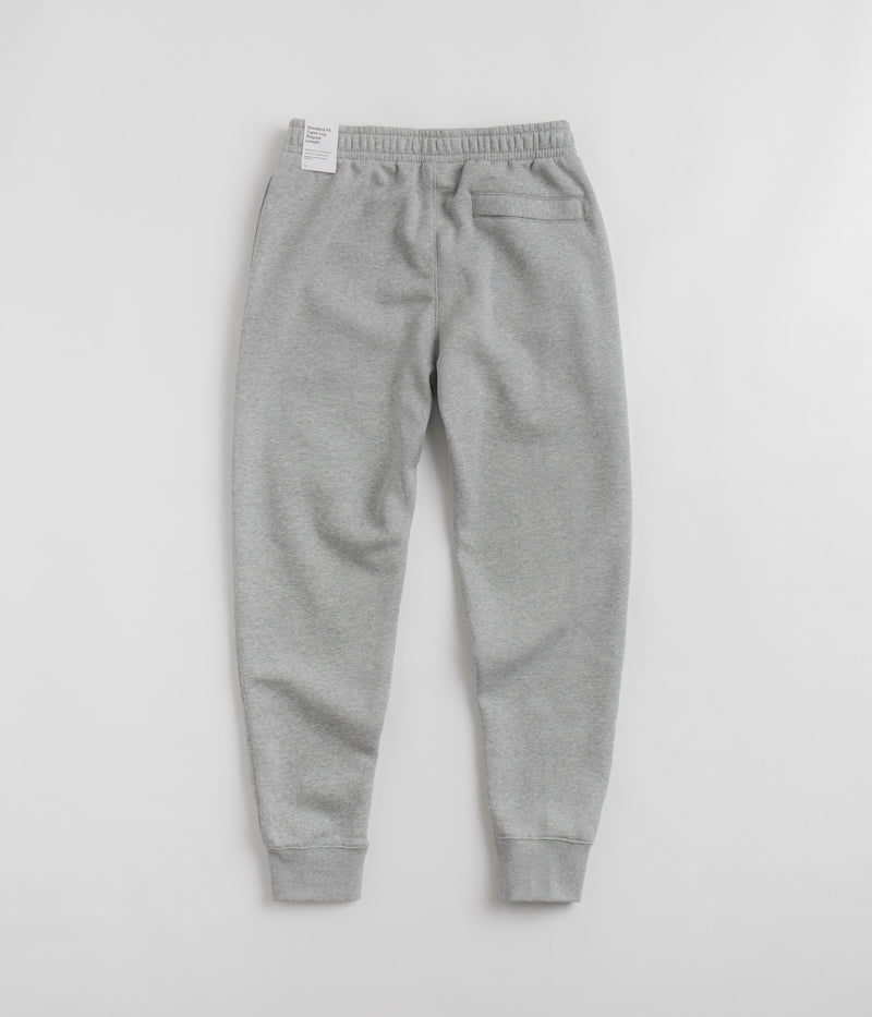 Nike Club Fleece Joggers in Dark Grey Heather and Matte Silver / White