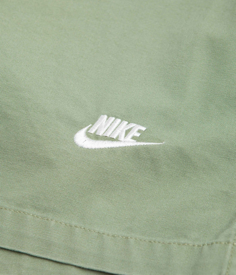 Nike Club Flow Shorts in Oil Green and White
