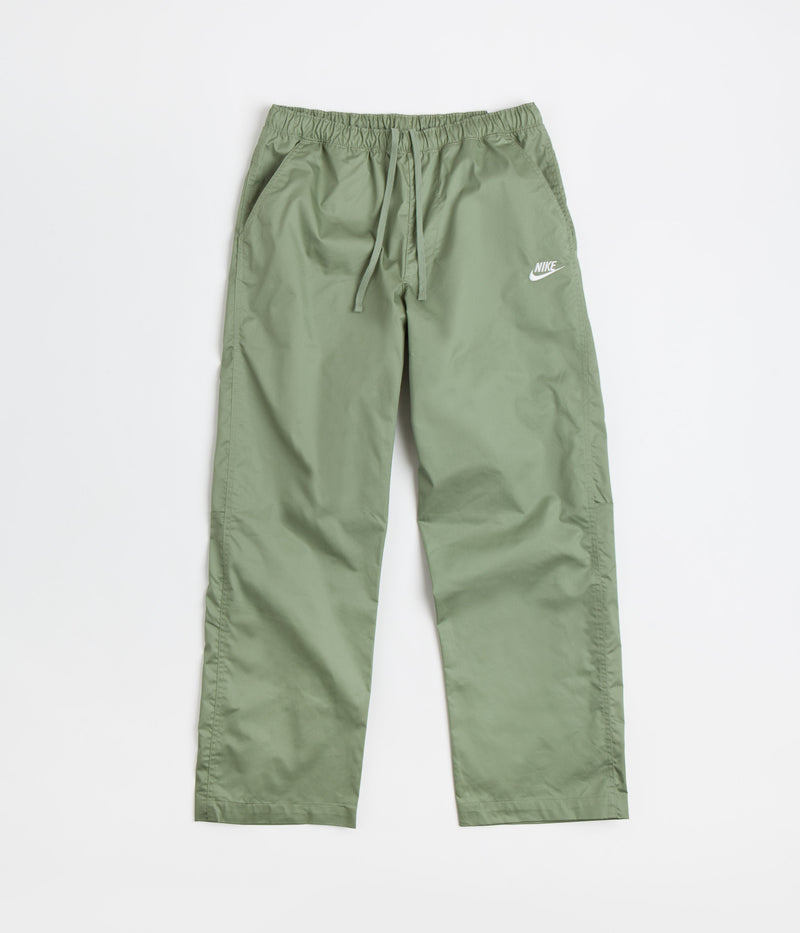 Nike Club Straight Leg Pants in Oil Green and White