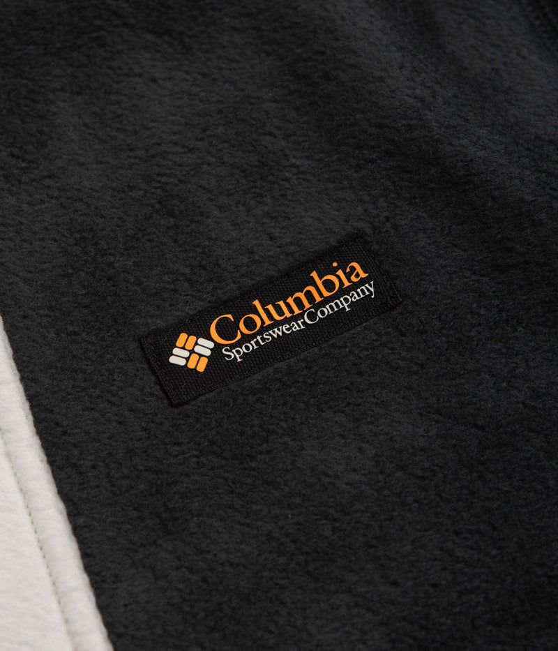 Columbia Back Bowl Full Zip Fleece in Black and Dark Stone