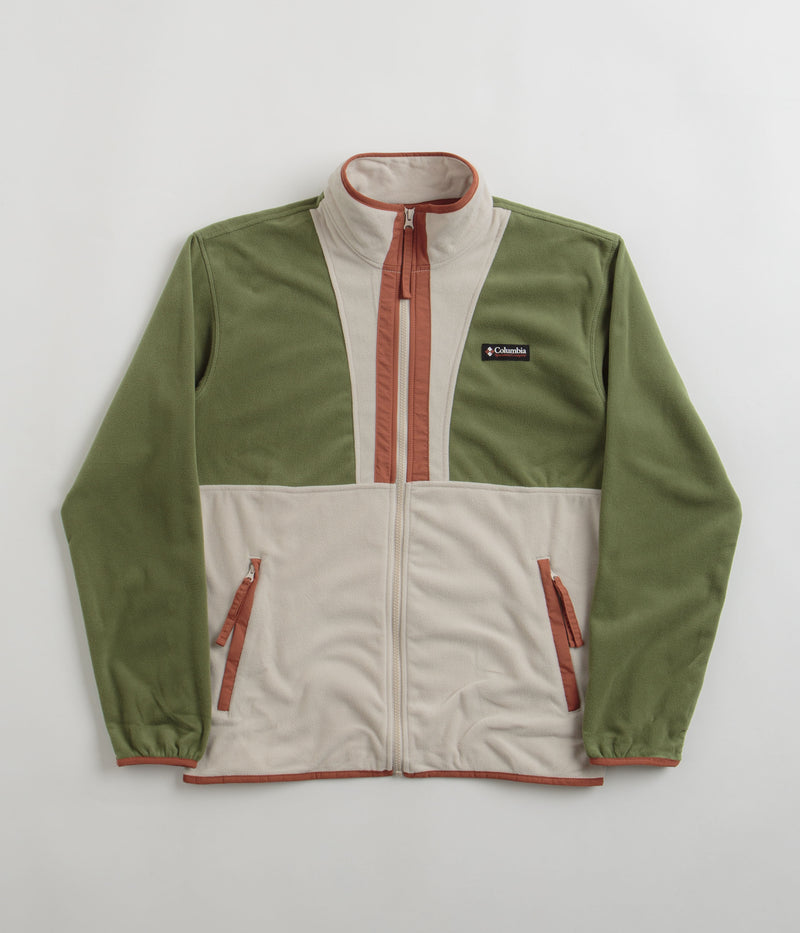 Columbia Back Bowl Lightweight Fleece in Canteen and Dark Stone / Auburn