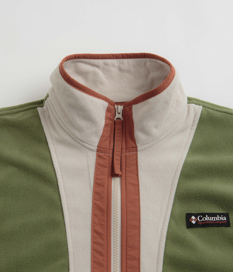 Columbia Back Bowl Lightweight Fleece in Canteen and Dark Stone / Auburn