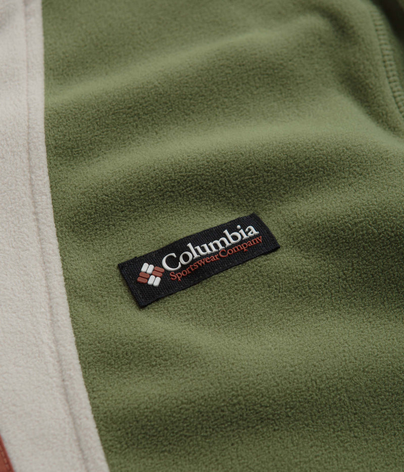 Columbia Back Bowl Lightweight Fleece in Canteen and Dark Stone / Auburn