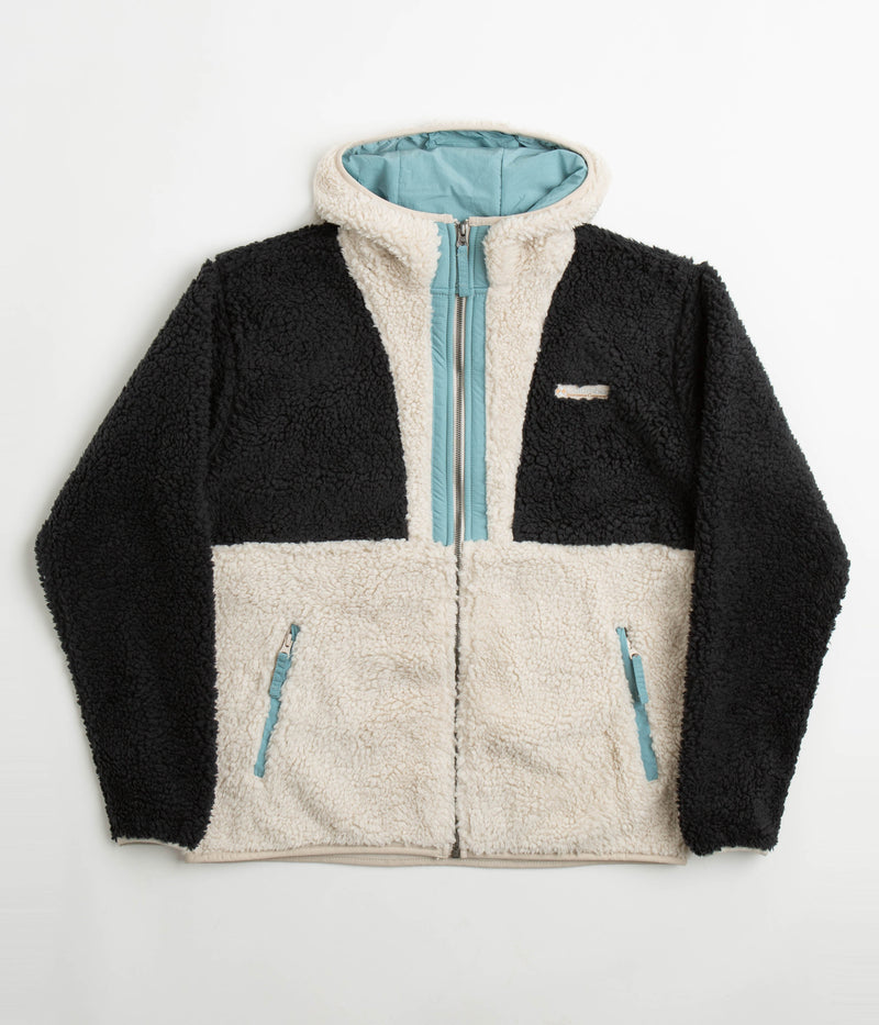 Columbia Backbowl Sherpa Hoodie in Black and Dark Stone