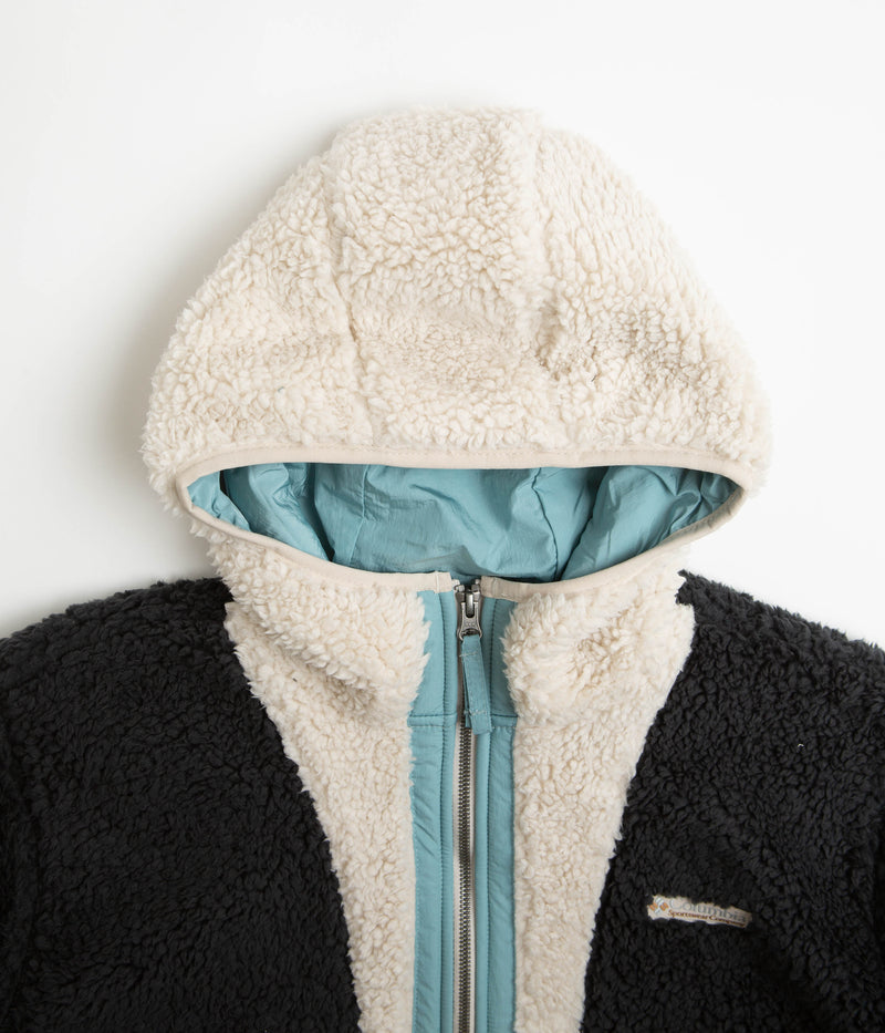Columbia Backbowl Sherpa Hoodie in Black and Dark Stone