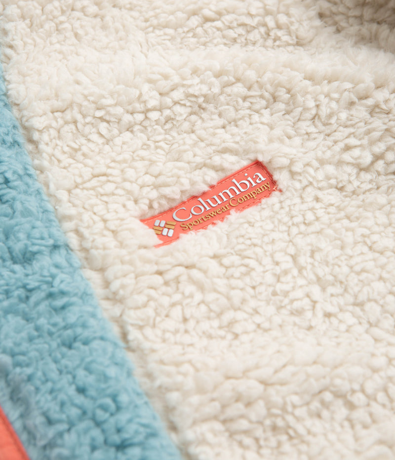 Columbia Backbowl Sherpa Hoodie in Dark Stone and Stone Blue