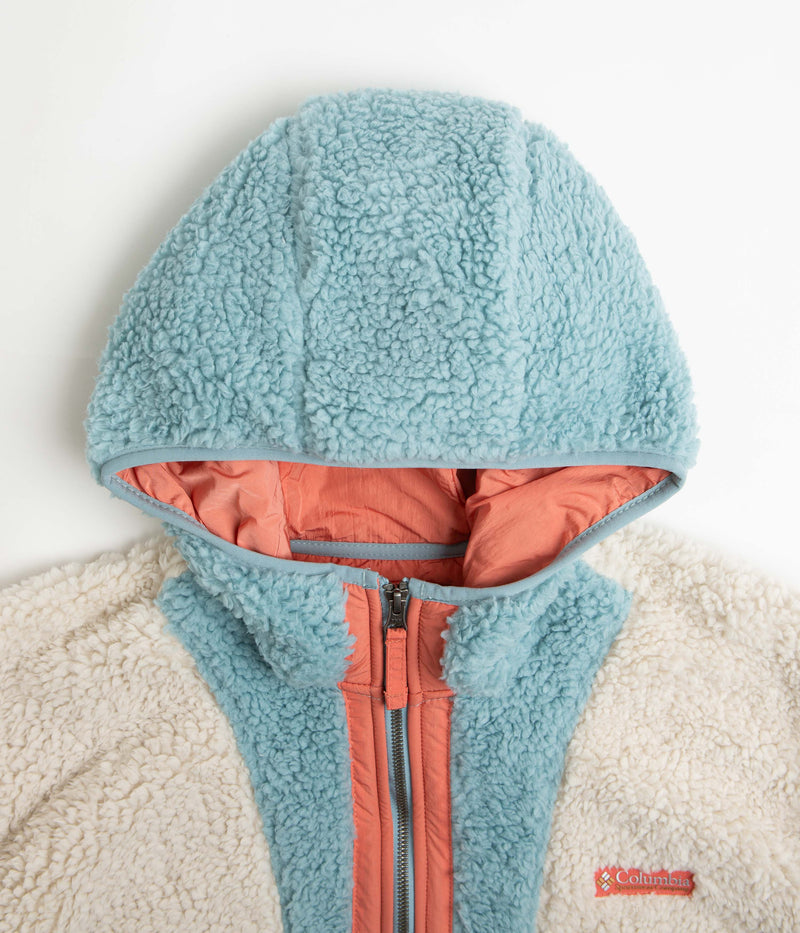 Columbia Backbowl Sherpa Hoodie in Dark Stone and Stone Blue