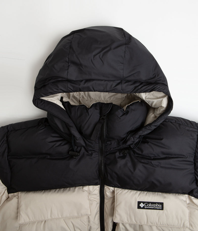 Columbia Ballistic Ridge Oversized Puffer Jacket in Dark Stone and Black