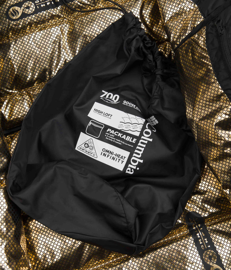 Columbia Bulo Point II Down Jacket in Black Shiny and Black