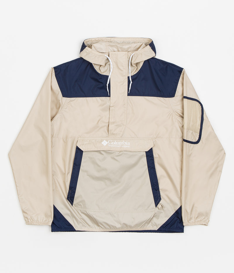 Columbia Challenger Windbreaker Jacket in Ancient Fossil and Collegiate Navy