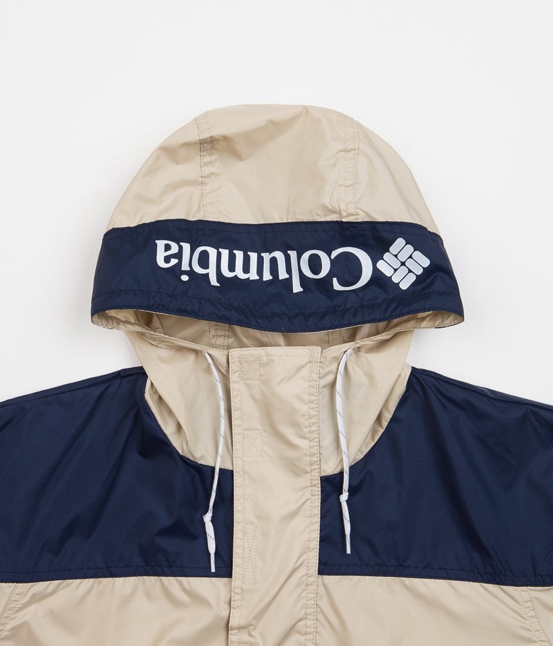 Columbia Challenger Windbreaker Jacket in Ancient Fossil and Collegiate Navy